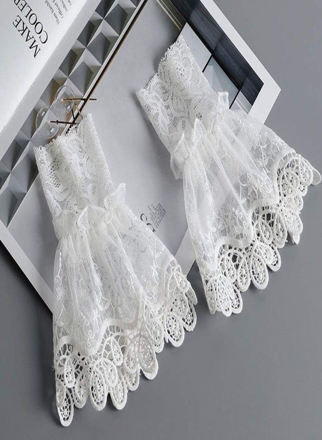YAKEFJ Women Lace Cuffs Steampunk Wrist Cuff Bracelet for Wedding Party - Image 4
